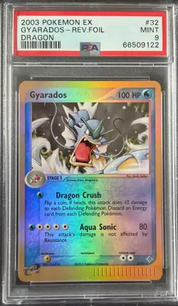 2003 Pokemon Gyarados 32/97 - Ex Dragon - Reverse Holo PSA 9 - Image 1