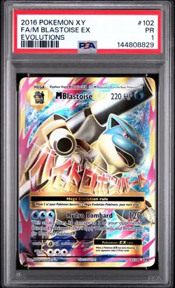 Pokemon M Blastoise EX Full Art Evolutions 102/108 PSA 1 - Image 1
