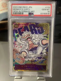 PSA 10 Luffy Nika Gear 5 OP05-119 Parallel SEC New Era One Piece Card Japanese - Image 1