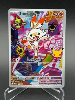 Pokemon Scorbunny 053 Promo Full Art Holo Card English Mega Evolution Promo 2026 - Image 1