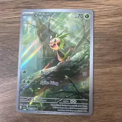 Pokemon TCG - Chaos Rising - Chespin Illustration Rare 087/086 - Mint - Image 1