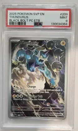 Thundurus Black Bolt Pokemon Center Etb Promo Psa Mint 9 - Image 1
