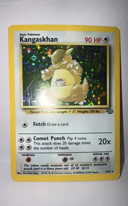 Pokemon TCG Kangaskhan Jungle 5/64 Holo Unlimited Holo Rare - Image 1