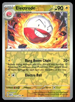 POKEMON ELECTRODE 151 101/165 REVERSE HOLO RARE MP - Image 1