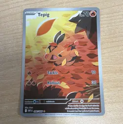 Pokemon TCG Tepig Sv: White Flare 096/086 Illustration Rare Holo 70 HP ENG 2025 - Image 1