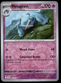 Metagross 063/159 Rare Journey Together Pokemon Reverse Holo Near Mint - Image 1