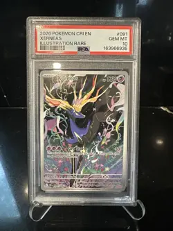 Pokemon PSA 10 Xerneas 091/086 CRI Illustration Rare Holo English 2026 - Image 1