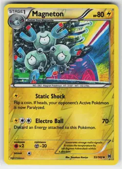 Magneton 53 Reverse Holo 162 UC BREAKthrough Pokemon Moderately Played - Image 1