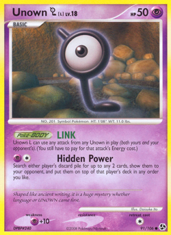 Unown [L] 91 106 C Great Encounters Pokemon MP - Image 4