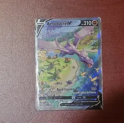 Aerodactyl v Alternate Art Holo Card 180/196 Swsh11: Lost Origin Pokemon Card NM - Image 1