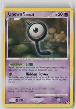 Unown [L] 91/106 Common Great Encounters Pokemon LP - Image 1