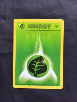Pokemon Cards: Base Set 1st Edition Common: Grass Energy 99/102 - Image 1