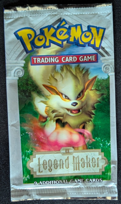 Pokemon Ex Legend Maker Booster Pack wrapper EMPTY vintage 2006 - Arcanine art - Image 1