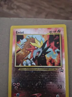 Pokemon 2001 Black Star Promo Entei #34 Holo Rare WOTC TCG Card - Image 2