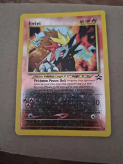 Pokemon 2001 Black Star Promo Entei #34 Holo Rare WOTC TCG Card - Image 3