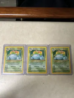 1999 Pokemon Venusaur Holo 3-Card Lot (Moderately Played) - Image 1