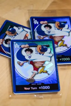 ONE PIECE X DODGERS PROMO MONKEY D LUFFY DON CARD ONLY 7/2/26 PRESALE (ONE CARD - Image 1