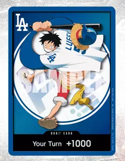 ONE PIECE X DODGERS PROMO MONKEY D LUFFY DON CARD ONLY 7/2/26 PRESALE (ONE CARD - Image 2