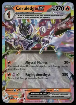 Pokemon Cards Ceruledge ex 036/191 Surging Sparks Double Rare NM *3 - Image 1