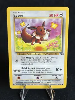 Eevee 51/64 Jungle Unlimited Edition Regular Card LP Condition Pokemon TCG - Image 1