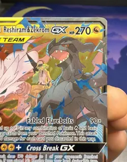 Reshiram & Zekrom GX ~ Cosmic Eclipse 157/236 ~ Ultra Rare Pokemon Card ~ NM/Exc - Image 3