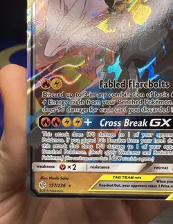 Reshiram & Zekrom GX ~ Cosmic Eclipse 157/236 ~ Ultra Rare Pokemon Card ~ NM/Exc - Image 4