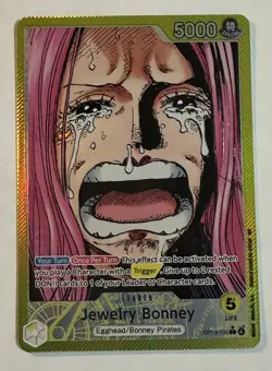 Bandai One Piece Card Game Jewelry Bonney OP13-100 Leader Alt Art Foil - Image 1