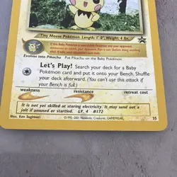 Pichu 35 Black Star Promo Reverse Holo Card WOTC - Image 3
