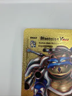 Pokemon Blastoise VMAX Gold Foil Fan Art Collector Card 350 HP - Image 3