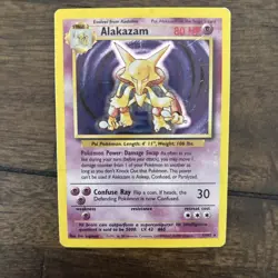 Pokemon Card 1999 TCG WOTC Base Set Alakazam 1/102 Holo Rare Unlimited MP - Image 2