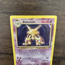 Pokemon Card 1999 TCG WOTC Base Set Alakazam 1/102 Holo Rare Unlimited MP - Image 4
