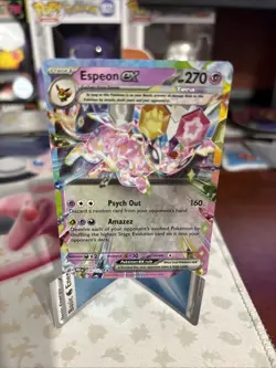 Pokemon TCG Espeon EX Prismatic Evolutions Holo Card 34/131 Near Mint Condition - Image 1