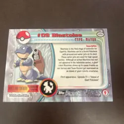 Blastoise - Pokemon Card - Black Topps TV Animation Edition #9 - Non-Holo - Image 2