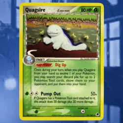 Pokemon Quagsire #21/101 (Delta Species) Rare Dragon Frontiers Card ☆NM-MINT☆ - Image 1