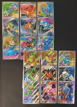 Pokemon | First Partner Illustration Series 1 &2 - 18 Cards | Set | NM - Image 1