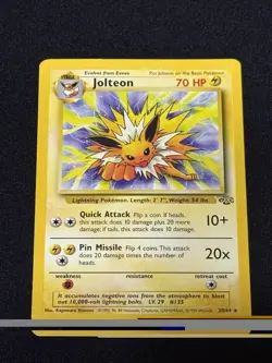 Pokemon Jolteon TCG Jungle 20/64 Regular Rare Non-Holo Card NM-MN Condition - Image 1