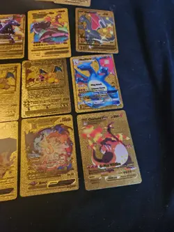 Pokemon Gold Foil Fan Art CHARIZARD Lot. 24 Cards 2020 Gamefreak Gold Foil. - Image 4