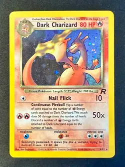 Dark Charizard 4/82 Team Rocket Set Pokemon Card TCG Vintage WOTC Holo Rare - Lp - Image 1