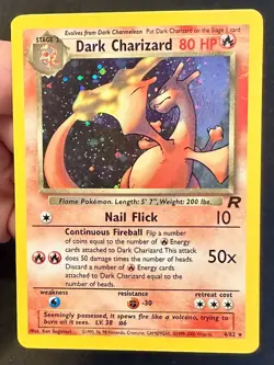 Dark Charizard 4/82 Team Rocket Set Pokemon Card TCG Vintage WOTC Holo Rare - Lp - Image 3