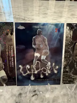 2025 Topps Chrome Cactus Jack TYRESE MAXEY 3 Card Lot!! SP /75 + Utopia + Base - Image 3