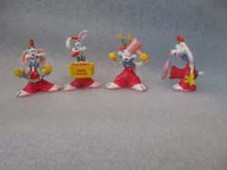 DISNEY WHO FRAMED ROGER RABBIT PVC 3" FIGURE LOT OF 4! VINTAGE 1987! - Image 1