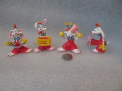DISNEY WHO FRAMED ROGER RABBIT PVC 3" FIGURE LOT OF 4! VINTAGE 1987! - Image 2