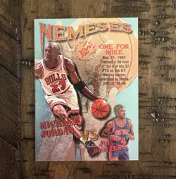 Topps Stadium Club Nemeses Michael Jordan vs Joe Dumars 1994-95 NBA Card - Image 1