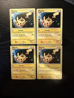 Pokemon TCG Pikachu HGSS03 HeartGold SoulSilver Set Lot of 4 English - Image 1