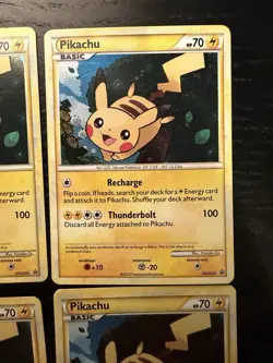 Pokemon TCG Pikachu HGSS03 HeartGold SoulSilver Set Lot of 4 English - Image 3