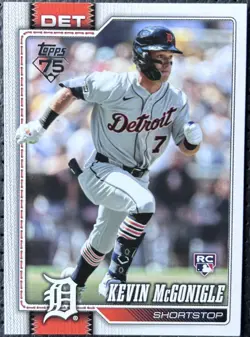 2026 Topps Series 2 KEVIN McGONIGLE RC Short Print Rookie Card SSP #697 TIGERS - Image 1
