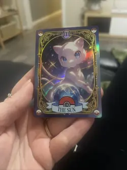 Pokemon Mengka 2.0 - Mew AR 3 / III " The Sun" Tarot Card - Chinese Non TCG - Image 1