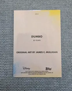 Topps Chrome Disney 2026 Dumbo Art Card #AD-2 James C. Mulligan - Image 2