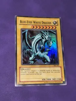 Yu-Gi-Oh! "Blue-Eyes White Dragon" SKE-001 *Super Rare* English - NM/Ex - Image 2