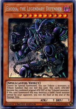 Exodia, the Legendary Defender TN19-EN003 2019 Gold Sarcophagus Tin Yu-Gi-Oh LP - Image 1